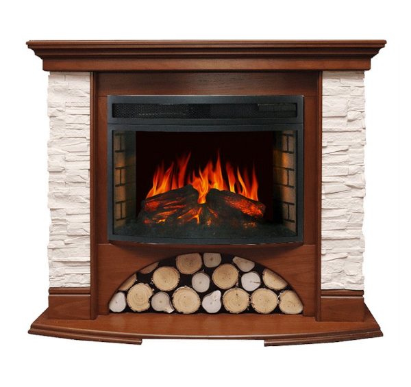 Каминокомплект Village - Орех с очагом Dioramic 25 LED FX