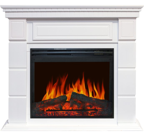Каминокомплект Portland - Белый с очагом Jupiter FX New