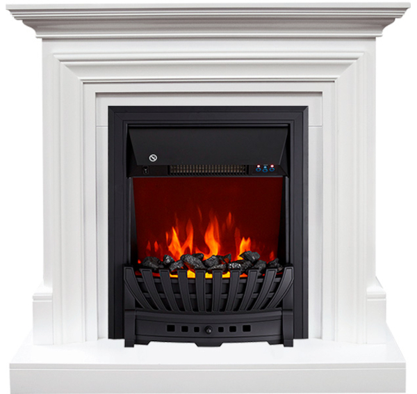 Каминокомплект Bradford - Белый с очагом Aspen Black