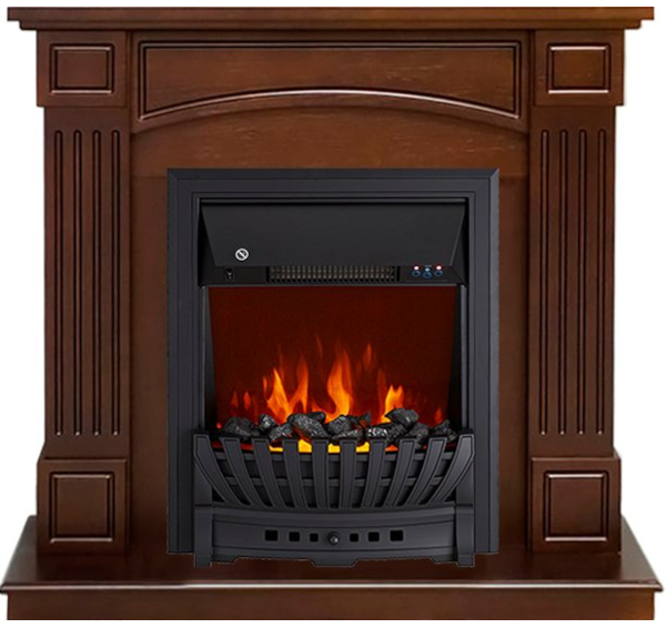 Каминокомплект Boston - Темный дуб (Высота 925см) с очагом Aspen Black