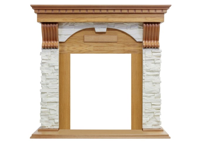 Портал Dublin - Дуб / Сланец белый