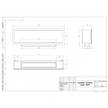 Очаг в нишу SteelHeat LEADER 1000 LITE Small