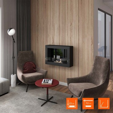 Очаг SteelHeat WALL ONE 800 LITE черный